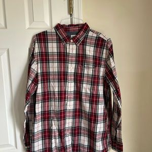 Mens XL old navy plaid dress shirt